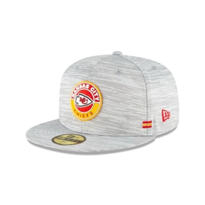 Kansas City Chiefs Gorra | New Era Official NFL Fall Sideline 59fifty Fitted Cap Mexico - Grises